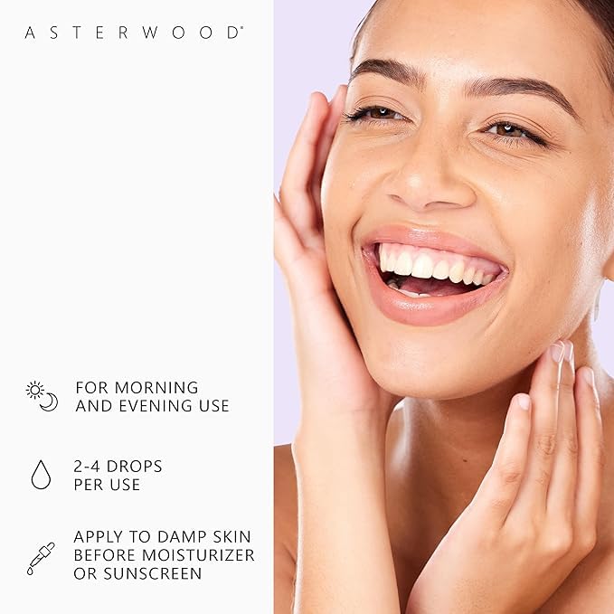 Asterwood Bakuchiol Serum for Face - Retinol Alternative - Plumping, Anti-Aging, Wrinkle Reducing - Fragrance-Free - 1 Fl Oz